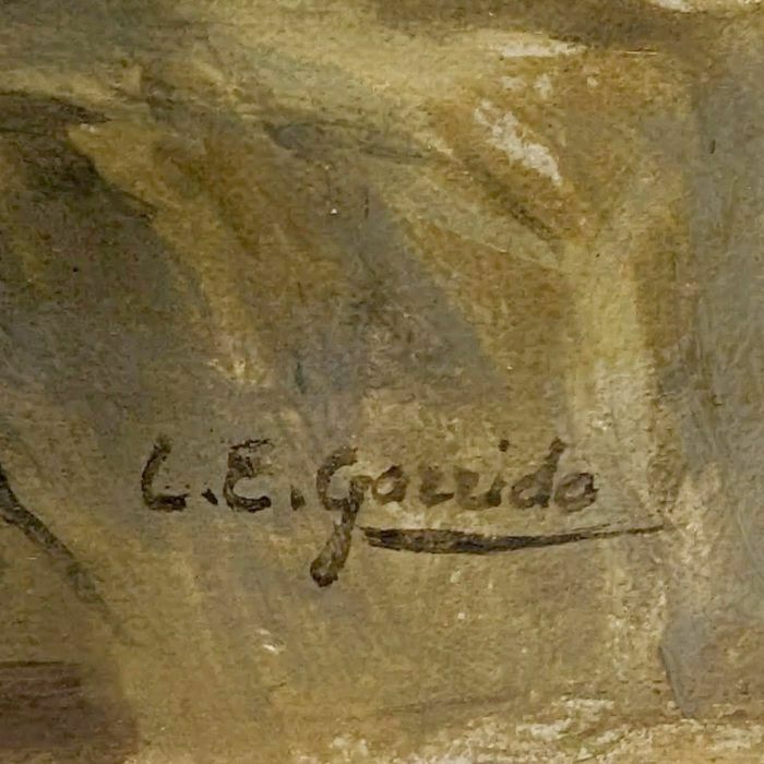 Louis Edouard Garrido Oil On Paper Nude Woman photo vinterior