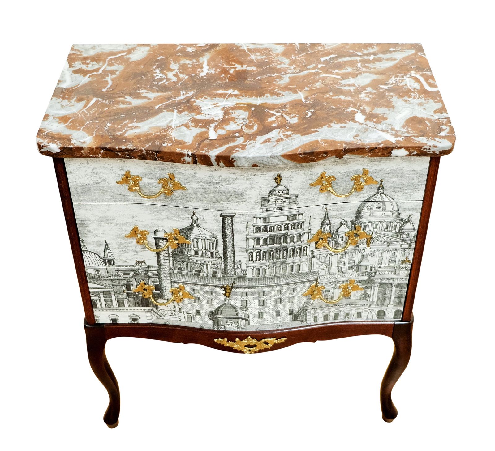 Fornasetti Design Two Drawer Chest With Marble Top photo vinterior