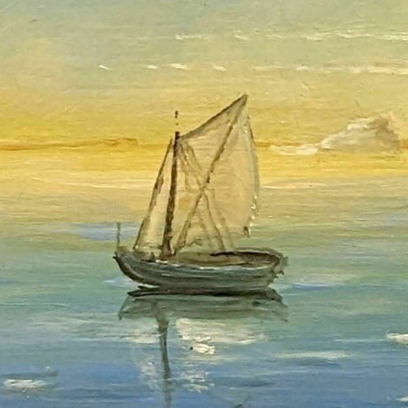 Marine Landscape And Fisherman's Boat French School Philippe Lazare 20th Century photo vinterior