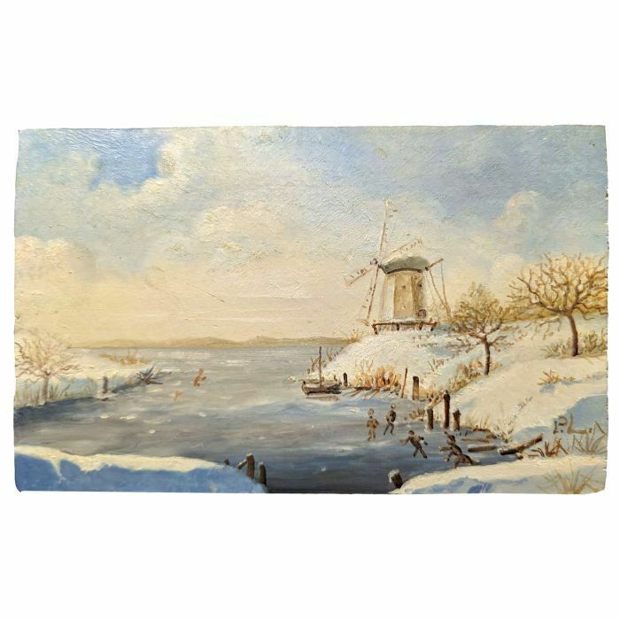 French School Landscape At The Windmill By Philippe Lazare 20th Century