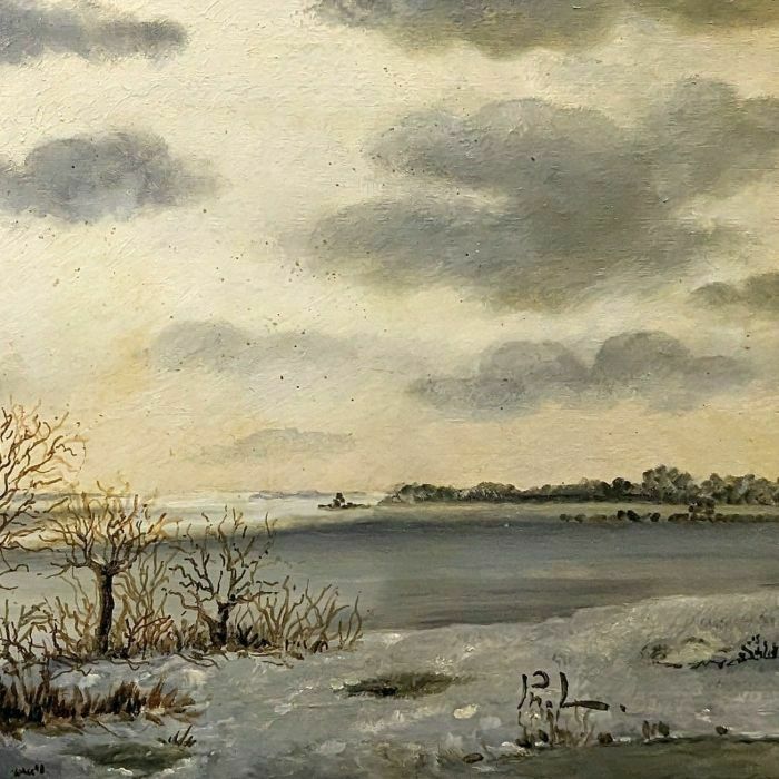 Snowy Landscape French Philippe Lazare 20th Century photo for sale