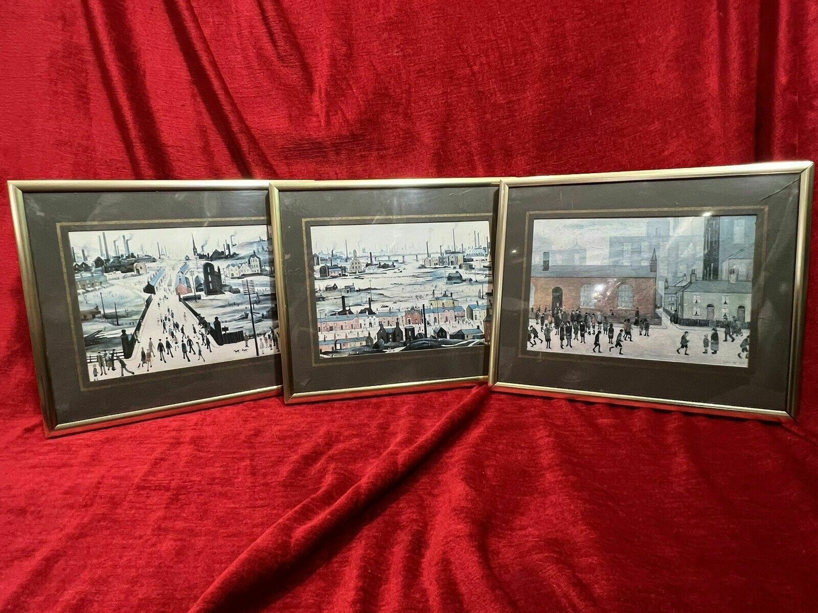 Contemporary Art Trio Of Vintage L S Lowry Framed Lithographs photo for sale