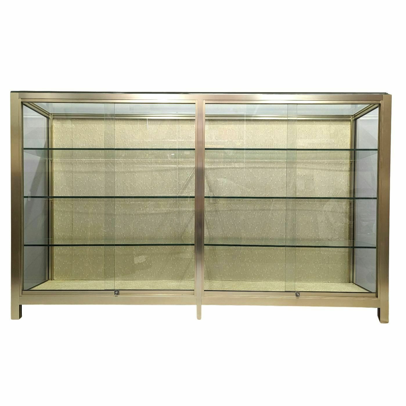 Large Collector's Display Case In Brushed Aluminum 1970