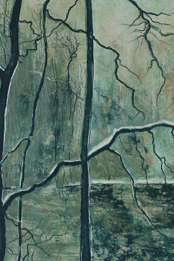 Bernard Gantner, Lac Hivernal Aux Voges, Lithograph On Wove Paper, 1970s photo for sale