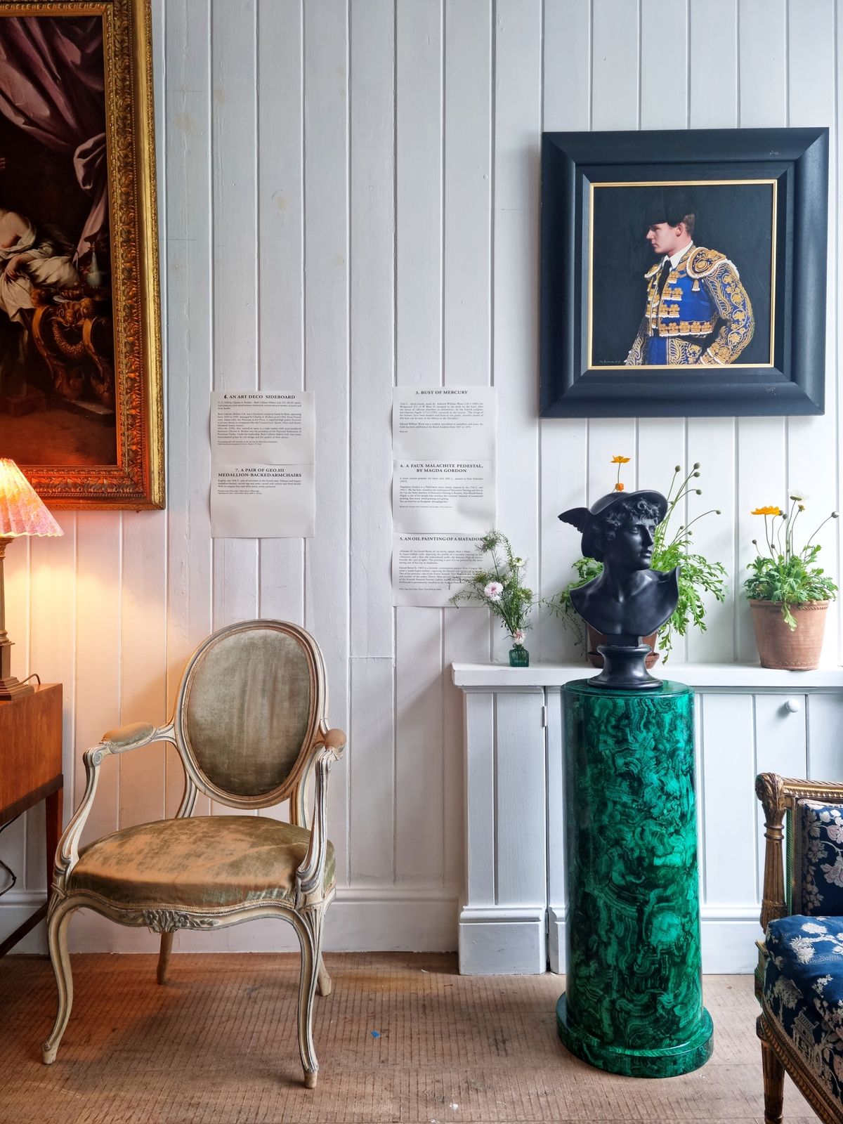 An Oil Painting Of A Matador, By Gerar Burns (Scottosh, B. 1961). photo furniture