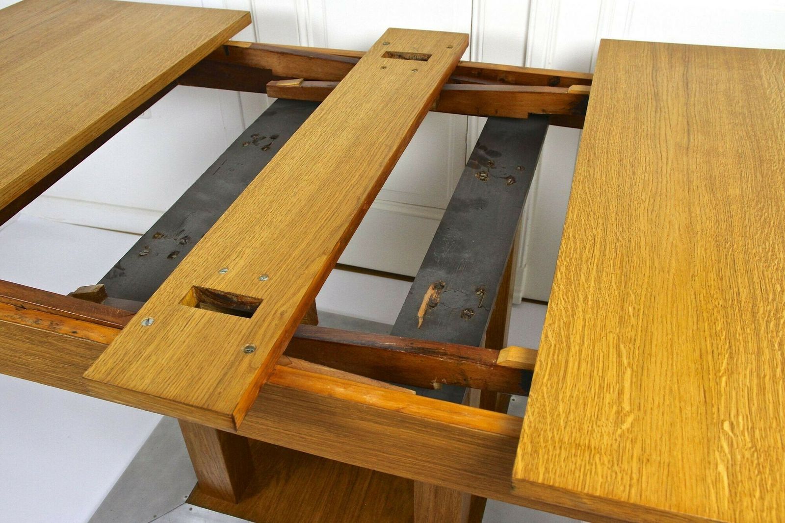 20th Century Extendable Oakwood Dining Table By Josef Hoffmann, At Ca. 1905 photo 11500.0