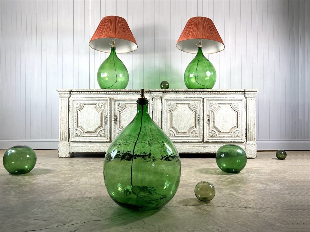 52 Litre Italian Bottle Lamps, Early 20th Century photo vinterior