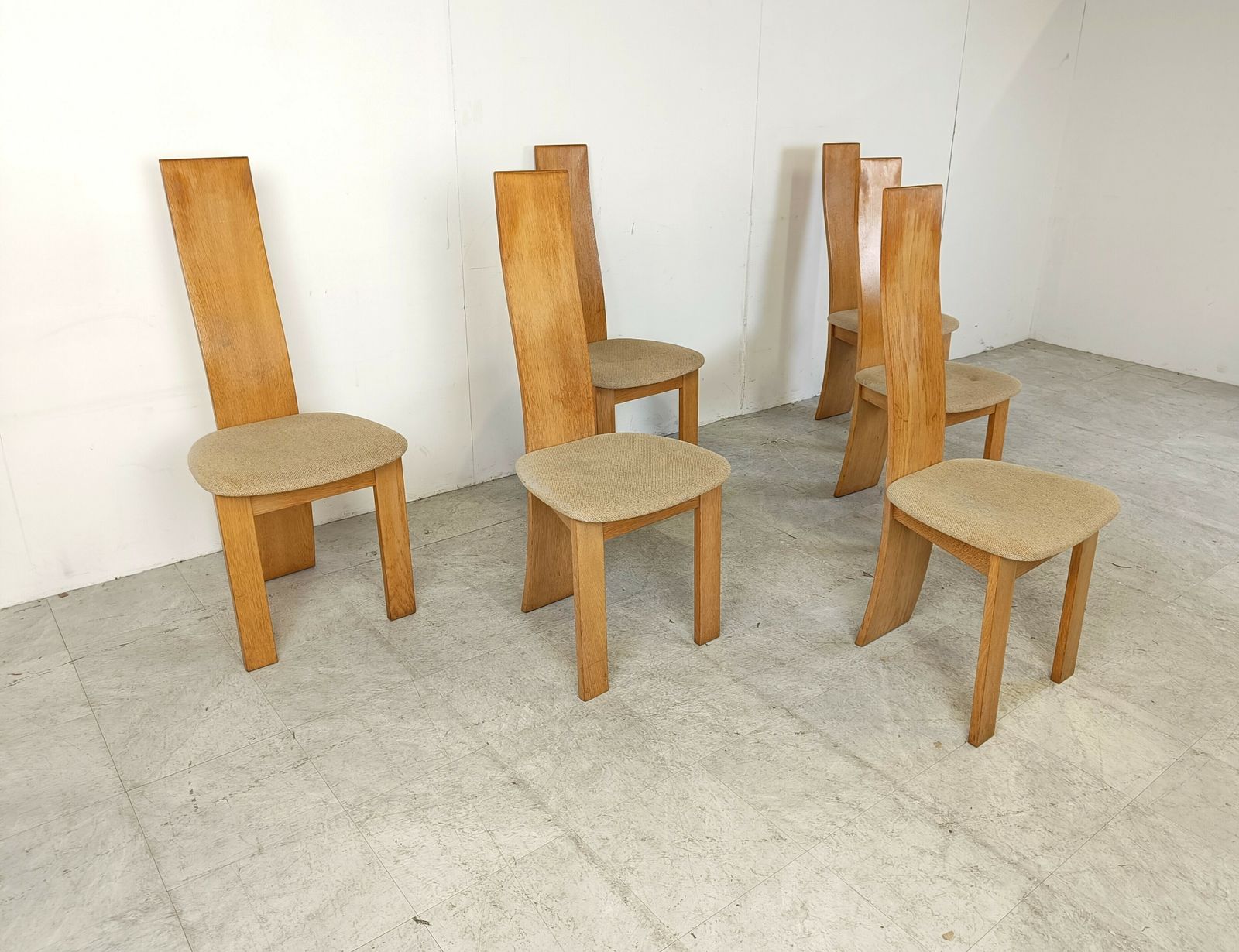 Set Of 6 Dining Chairs By Rob & Dries Van Den Berghe, 1980s photo vintage