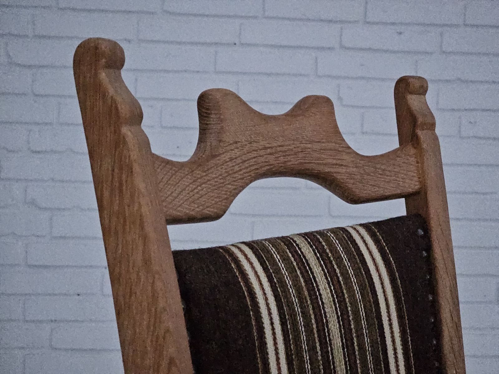 photo vinterior 1970s, Set 6 Pcs Of Danish Dinning Chairs, Original Very Good Condition, Oak Wood.