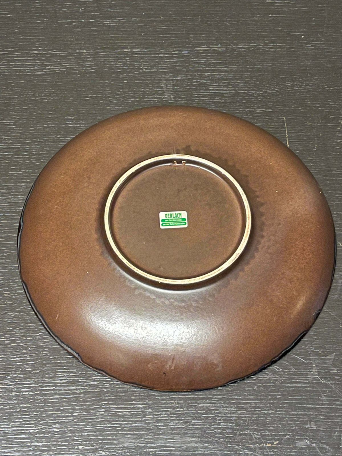 photo for sale Large 1960s West German Pottery Fat Lava Ceramic Plate By Ruscha Art