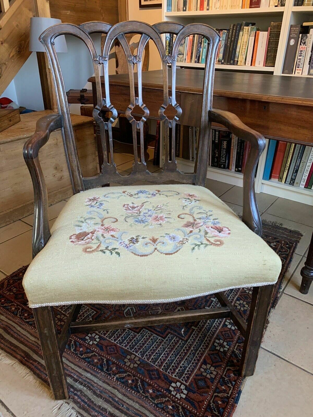 A 19th Century Elbow Chair In Mahogany
