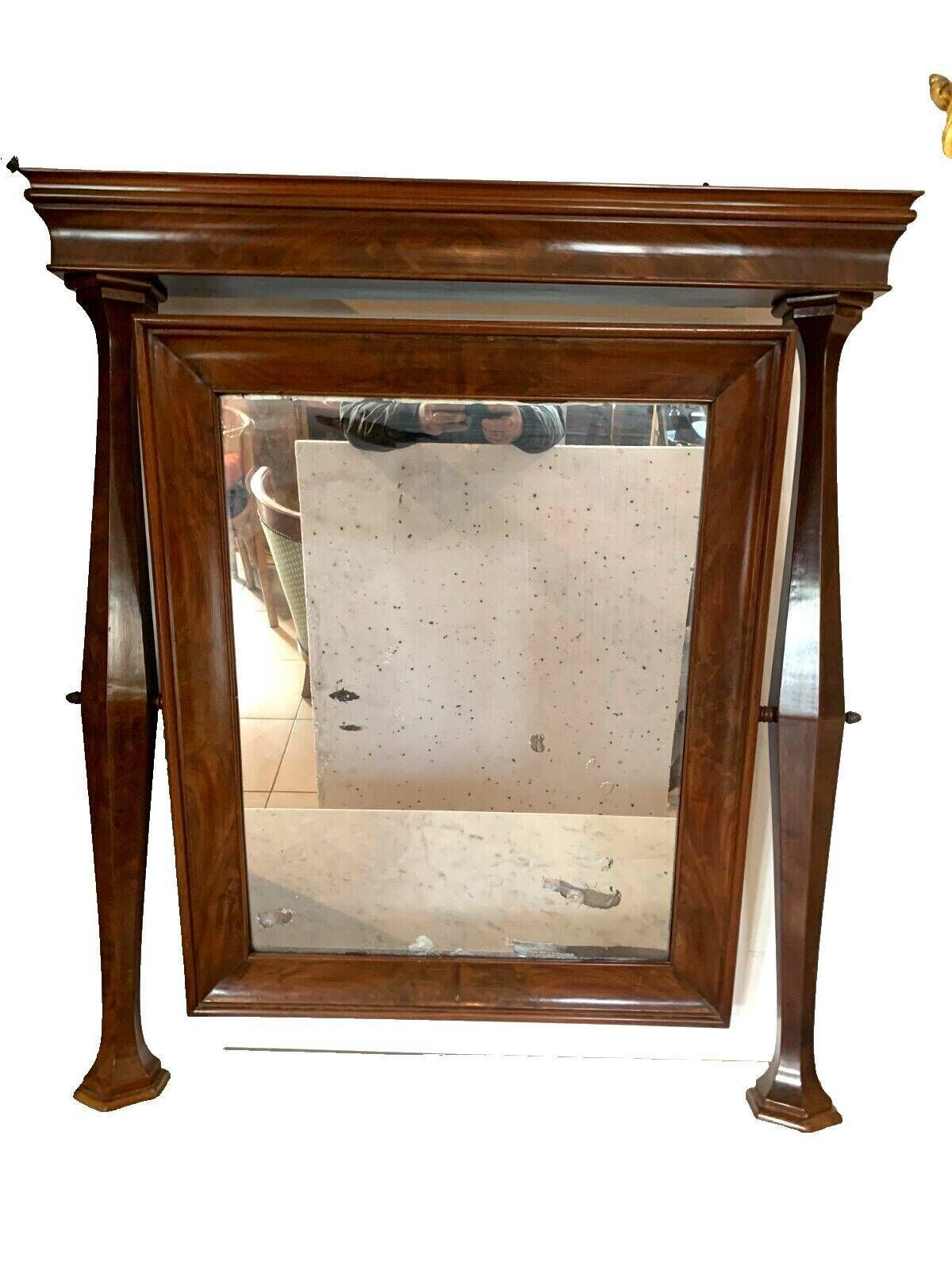 Louis Philippe Dressing Table Chest Of Drawers In Mahogany And 19th Century Veneer photo for sale
