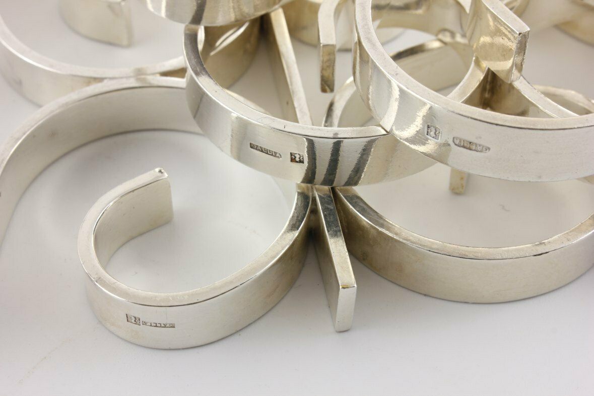 Set Of 3 Silver Plate Gallia Bottle Coaster Trivets By Christofle France. photo vinterior