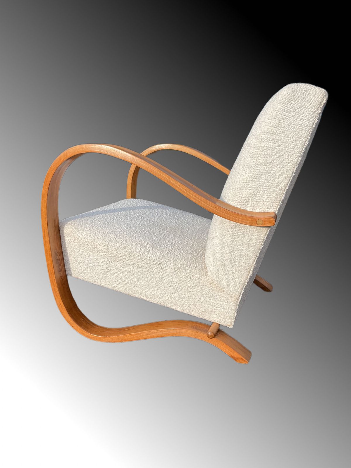Art Deco Club Chair / Armchair By Jindrich Halabala For Up Závody 1930s photo vinterior