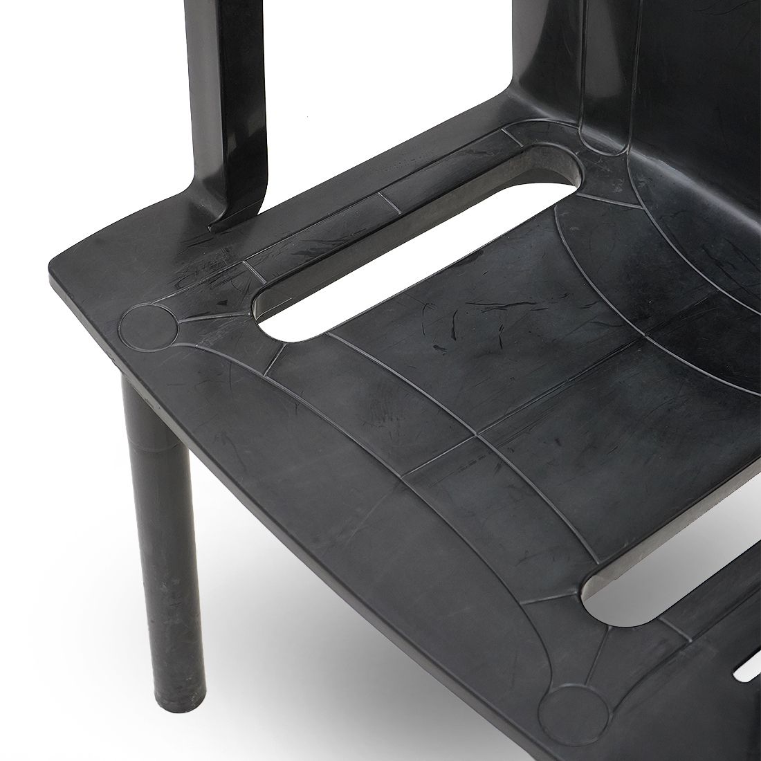 Furniture 4 Black “4870” Chairs By Anna Castelli For Kartell, 1980s photo