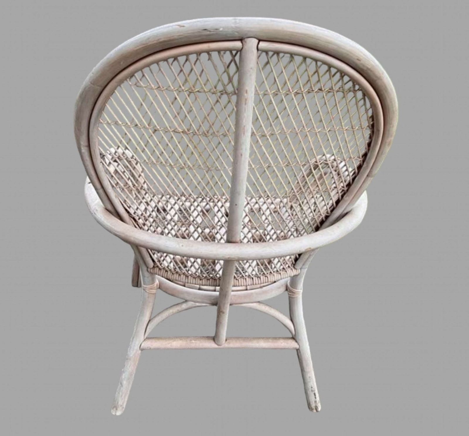 A Set Of Five Palm Beach Regency Vintage Rattan Chairs photo vinterior