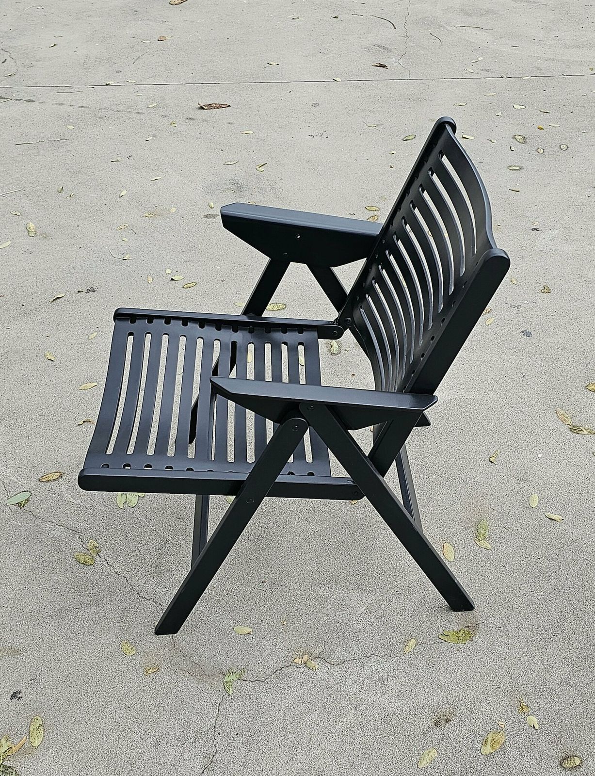 Mid Century Modern Rex Chair By Niko Kralj, Refurbished And Painted Black // Made In Yugoslavia In 1950s photo furniture