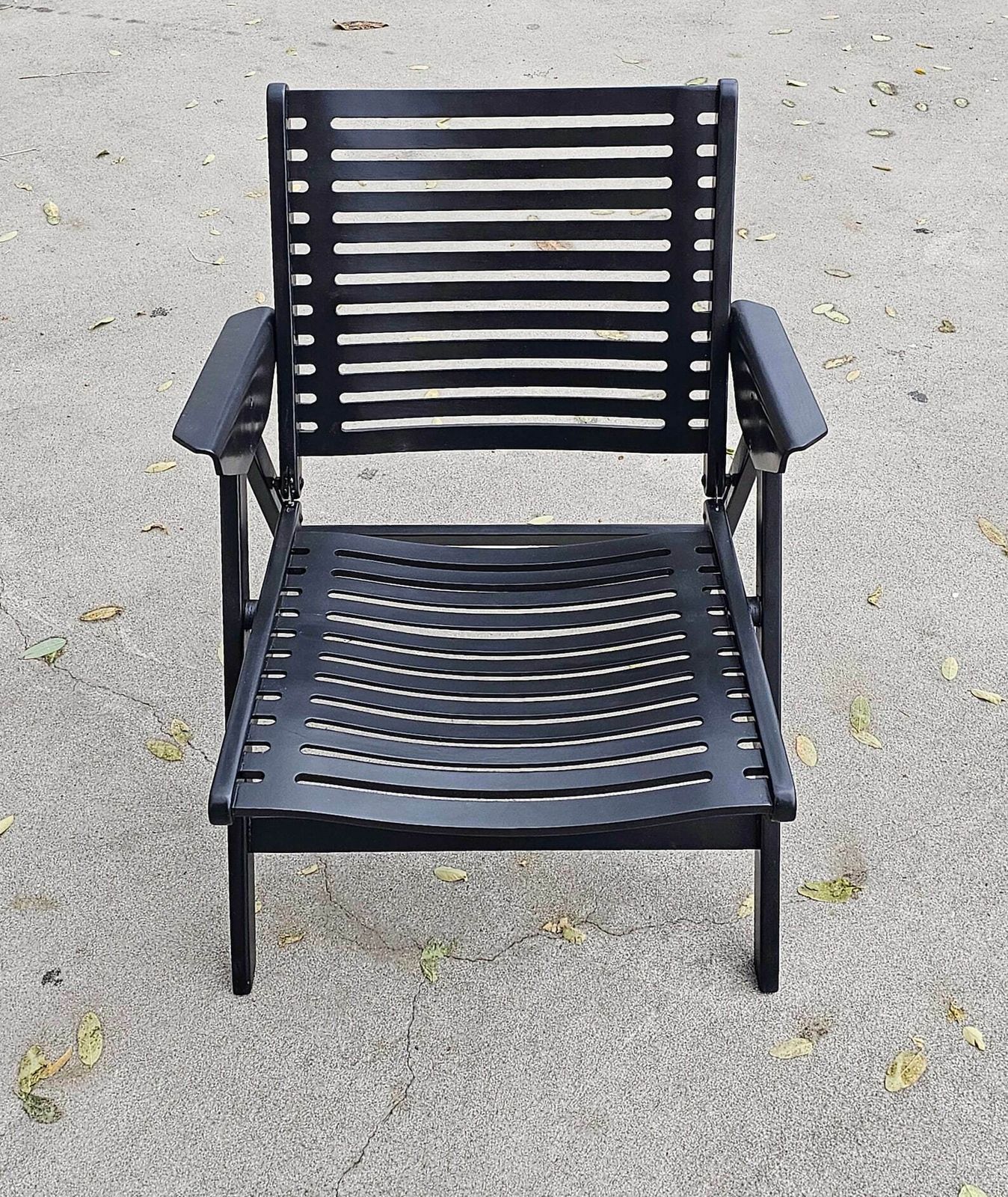 Mid Century Modern Rex Chair By Niko Kralj, Refurbished And Painted Black // Made In Yugoslavia In 1950s photo for sale