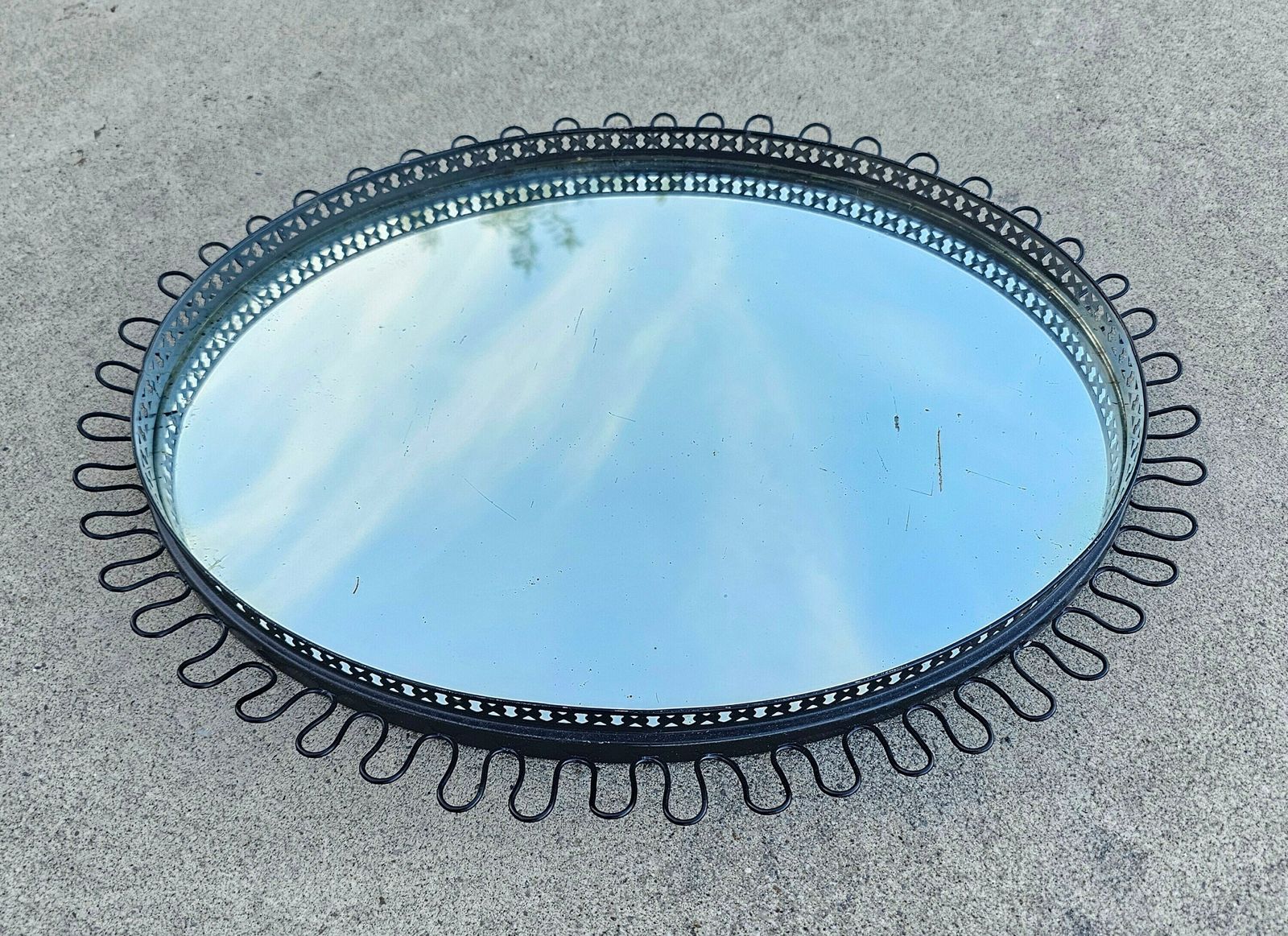Mid Century Modern Oval Sunburst Mirror By Josef Frank // Made In Sweden In 1950s photo Home Decor