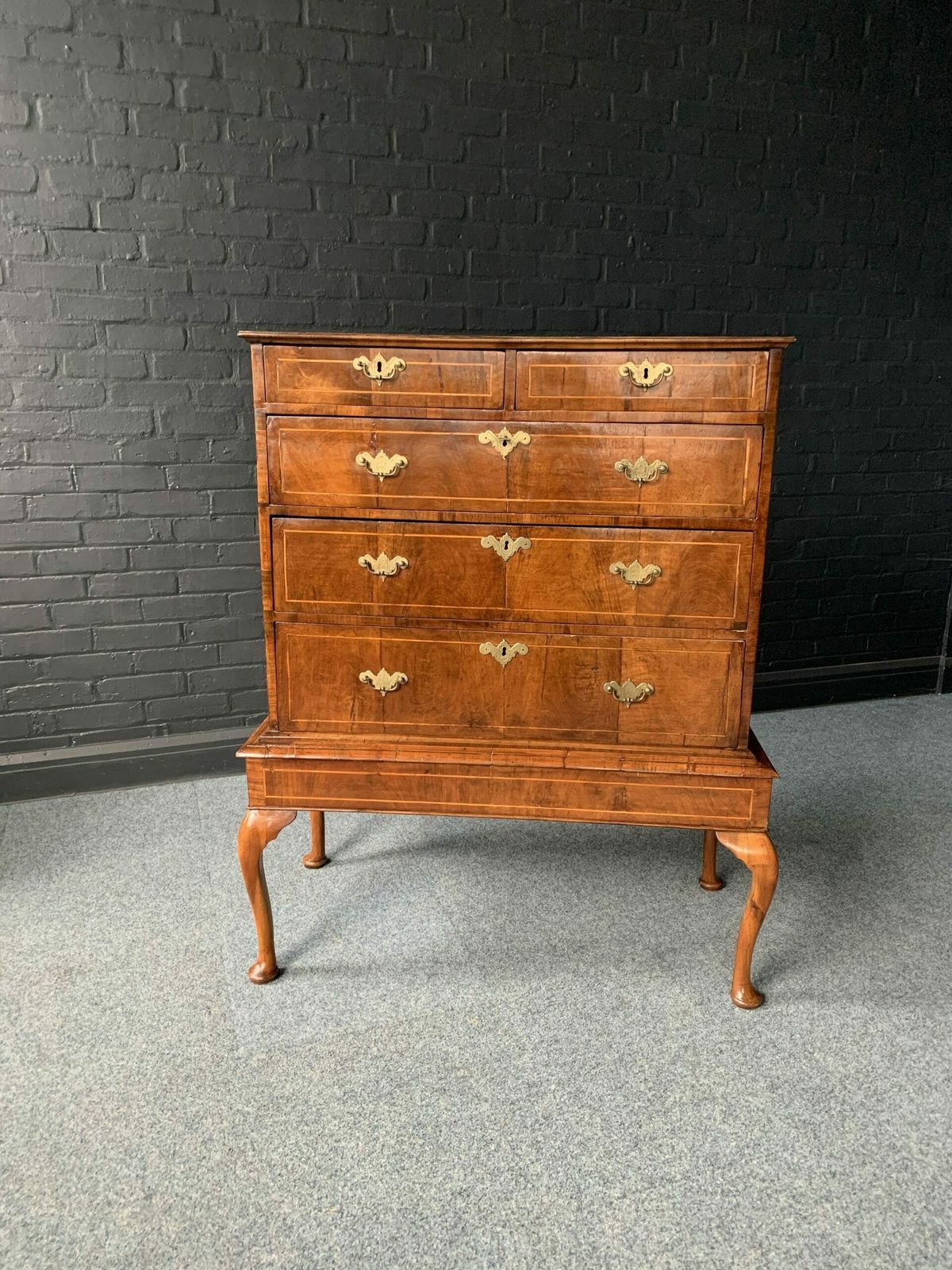 George II Walnut Chest On Stand