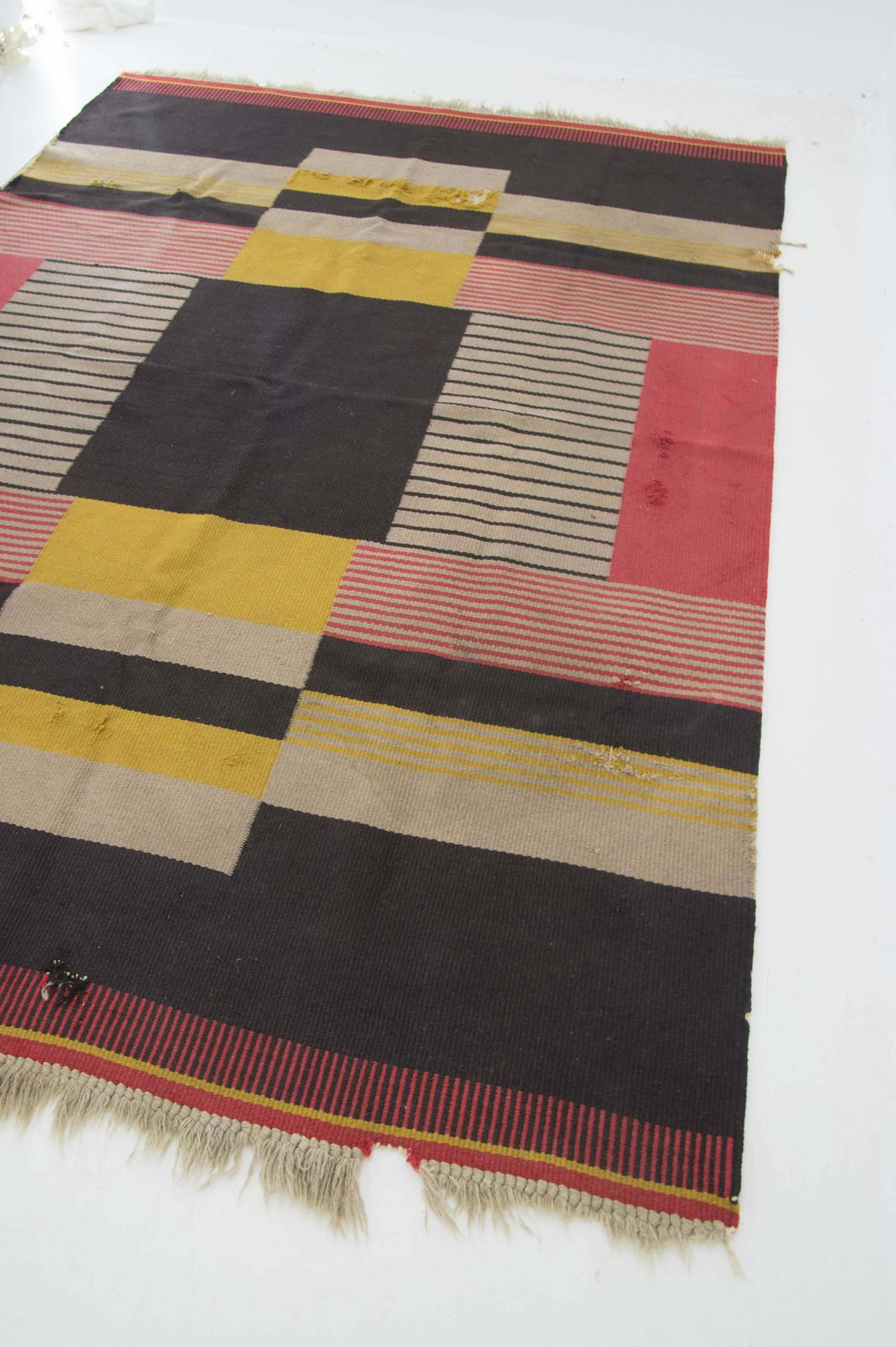Textiles Rare Geometric Carpet By Antonin Kybal, 1948s photo