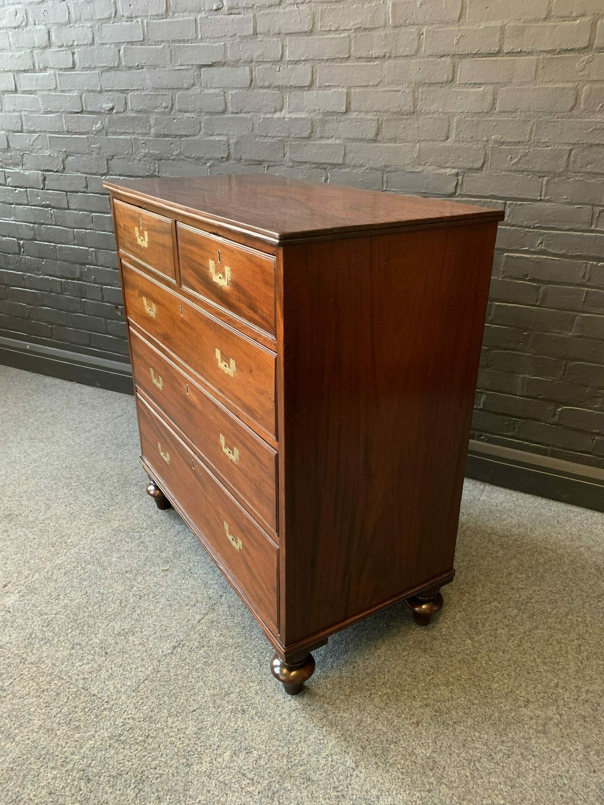 19th Century Mahogany Military Campaign Chest photo furniture