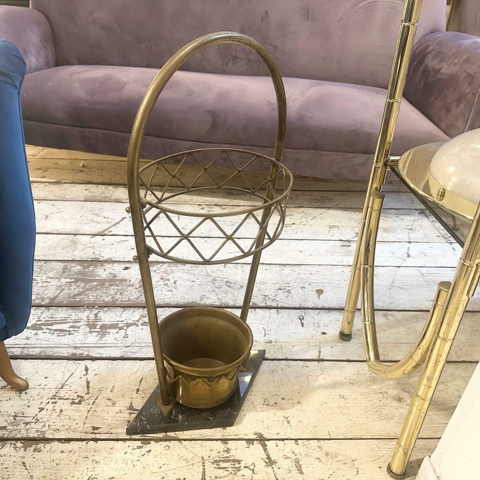 photo for sale An Elegant 1950s Gio Ponti Style Mid Century Modern Italian Umbrella Stand