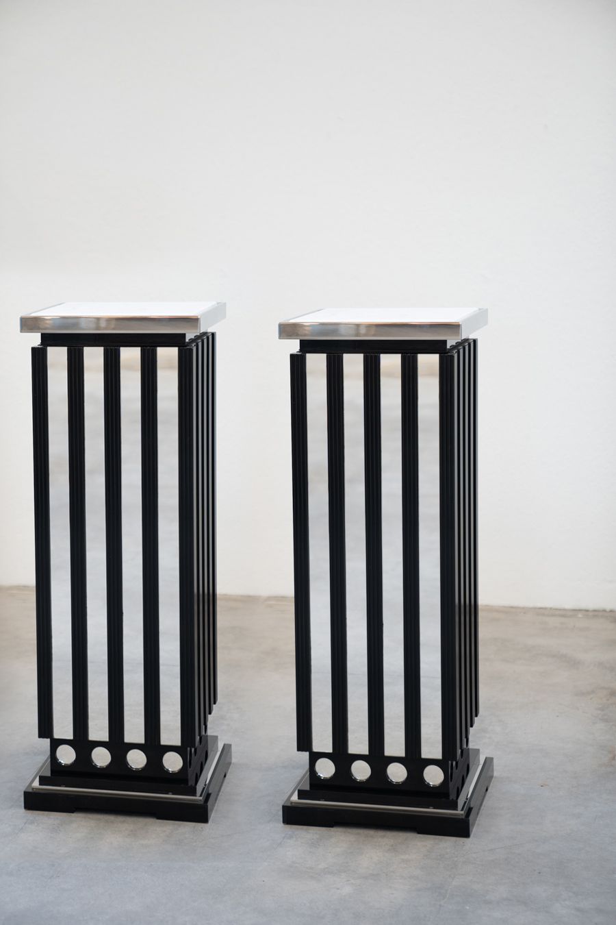 Pair Of Exhibit Style Display Cabinets, Set Of 2, 1980s photo for sale