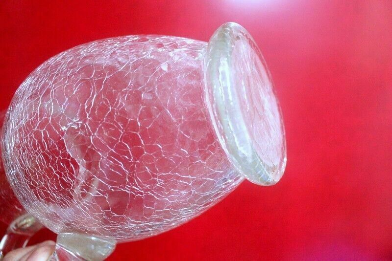 photo furniture Antique French Parisian Crackle Glass Jug Clear Glass Vitorian Time