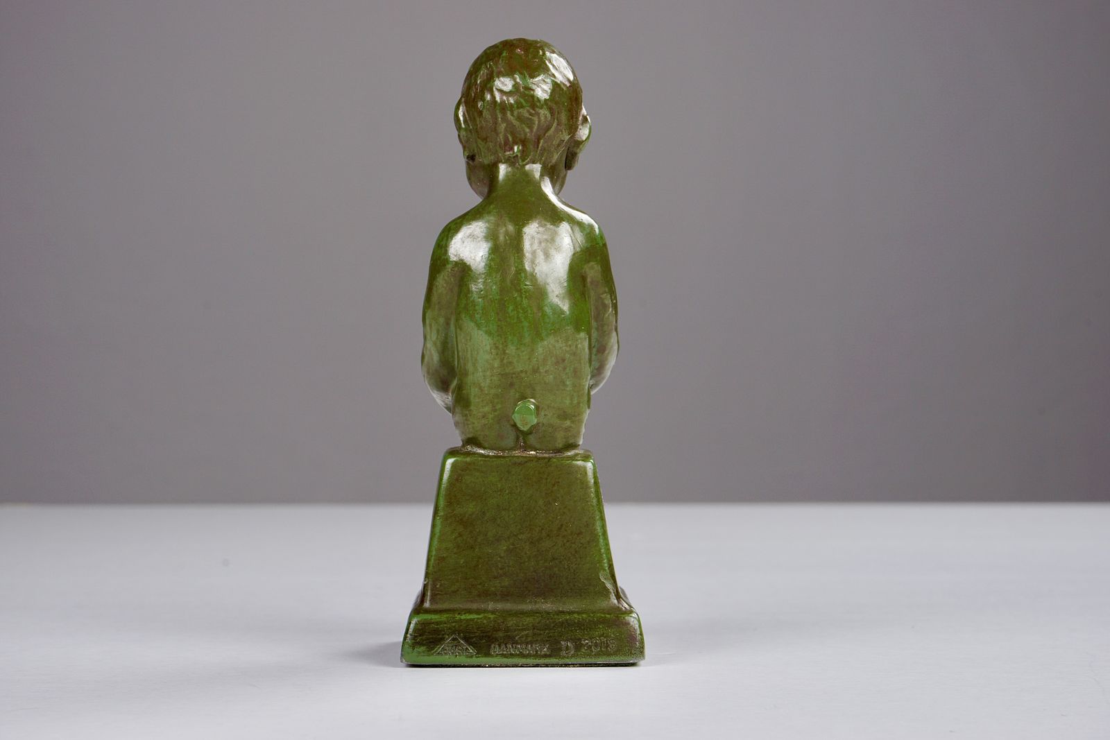 Sitting Faun By Elena Borch Made Of Disco Metal By Just Andersen A/S, 1940s photo 360.0