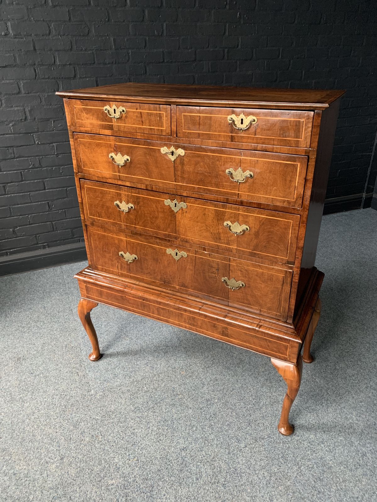 George II Walnut Chest On Stand photo vintage