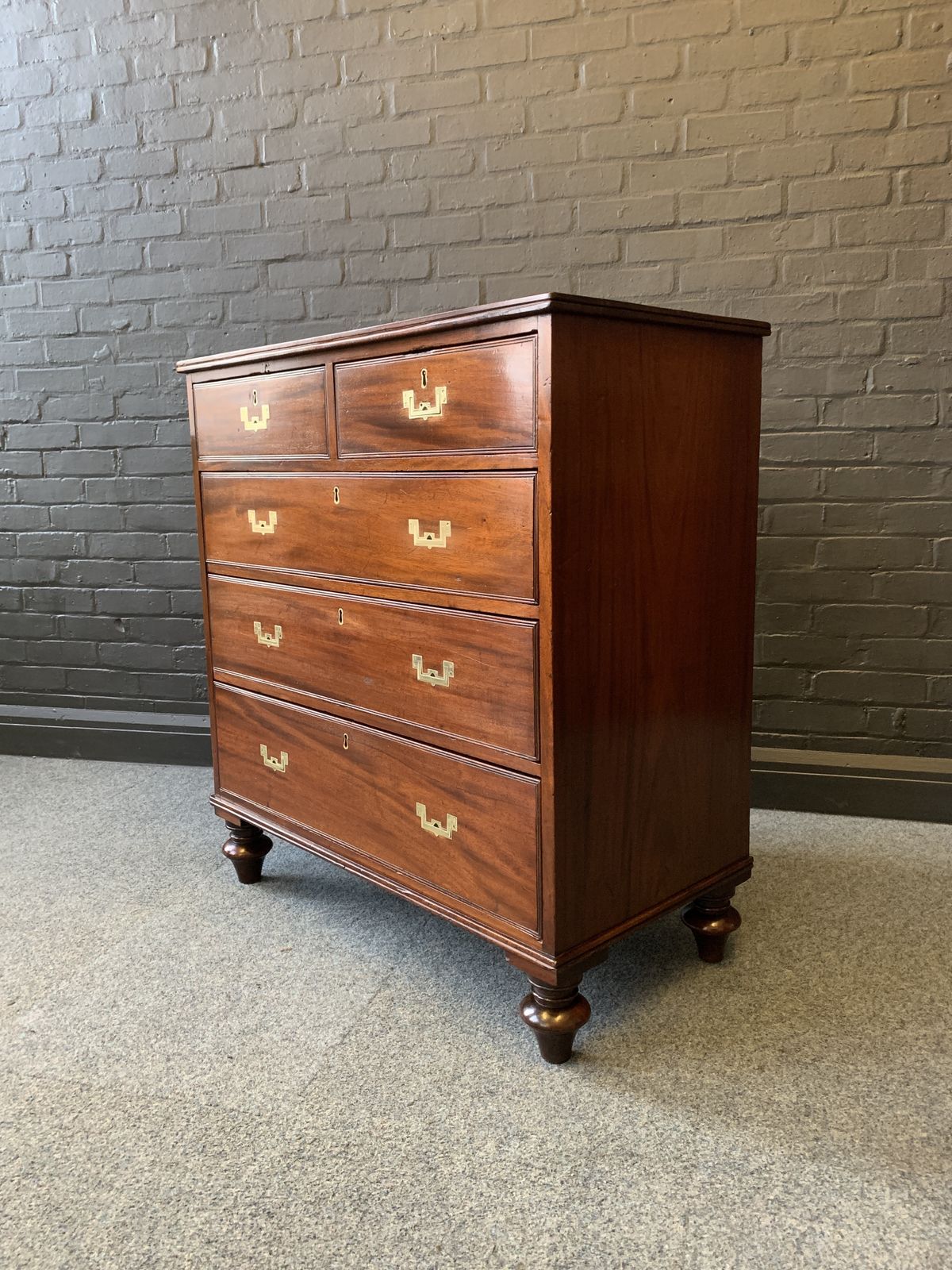 19th Century Mahogany Military Campaign Chest photo buy