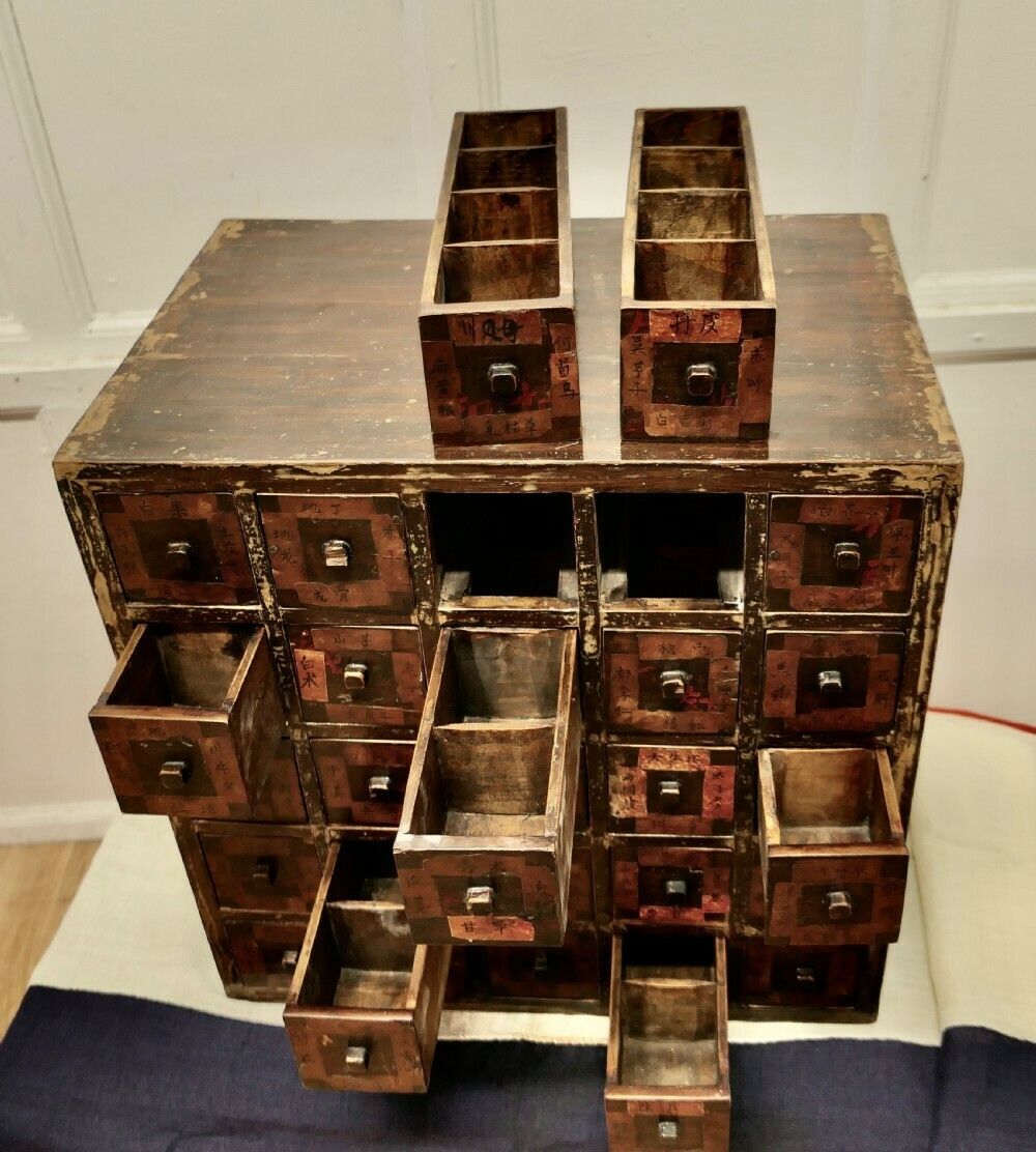 Rare Original Chinese Herbal Apothecary’s 25 Drawer Chest. photo 1500.0