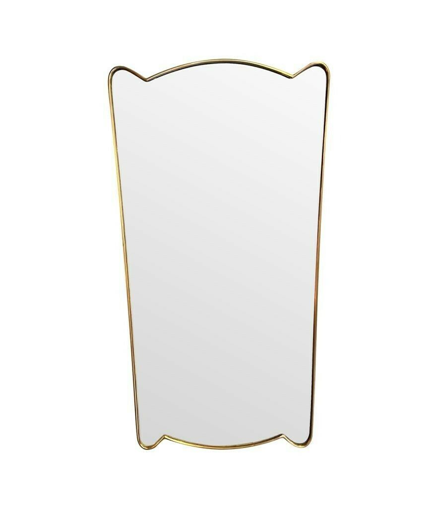 A Lovely Unique Shaped Orignal 1950s Italian Shield Mirror In The Style Of Gio Ponti photo for sale