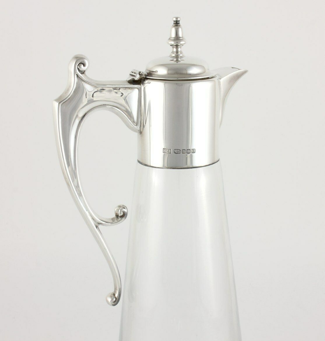 Silver & Glass Claret Jug. Haddington Scotland & Aubigny France. photo vinterior