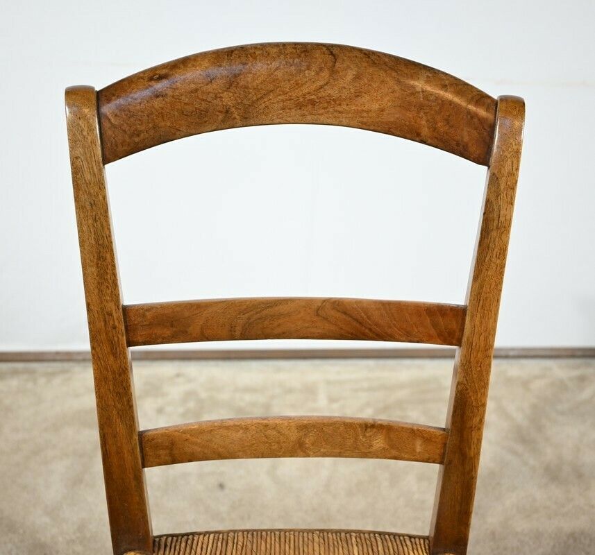 photo for sale Suite Of 4 Restoration Chairs In Solid Walnut – 1st Part 19th Century