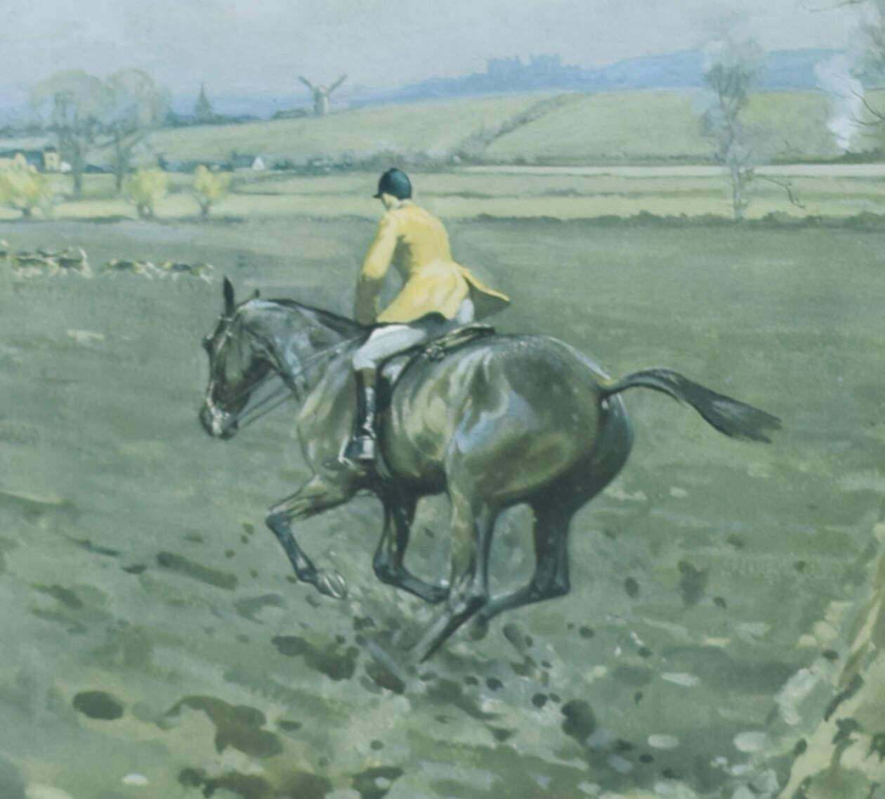 Lionel Edwards The Belvoir Hunt Hunting Print By Lionel Edwards  1928 photo for sale