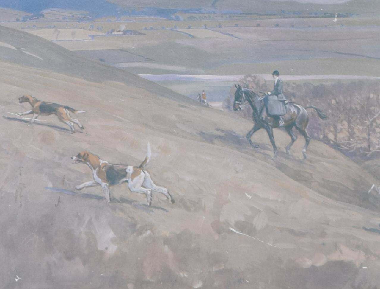 Lionel Edwards The Hertfordshire Hunt Fox Hunting Print By Lionel Edwards  1927 photo Art
