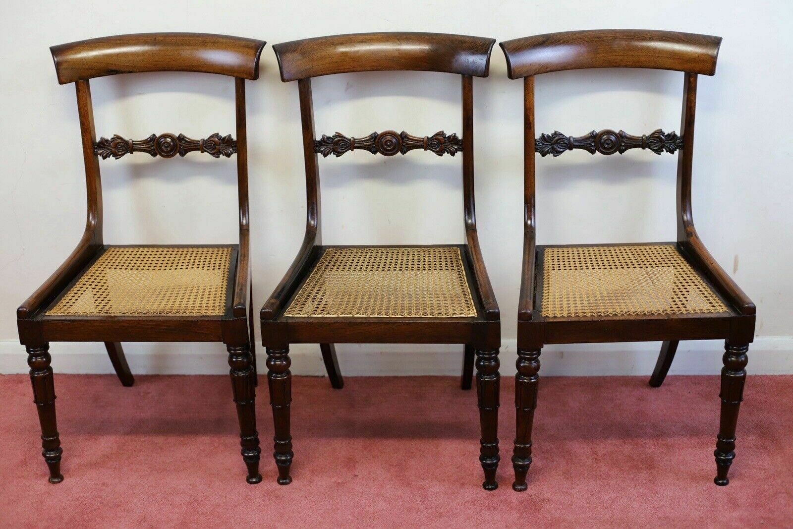 photo vintage Beautiful Set Of Six William IV Rosewood Dining Chairs