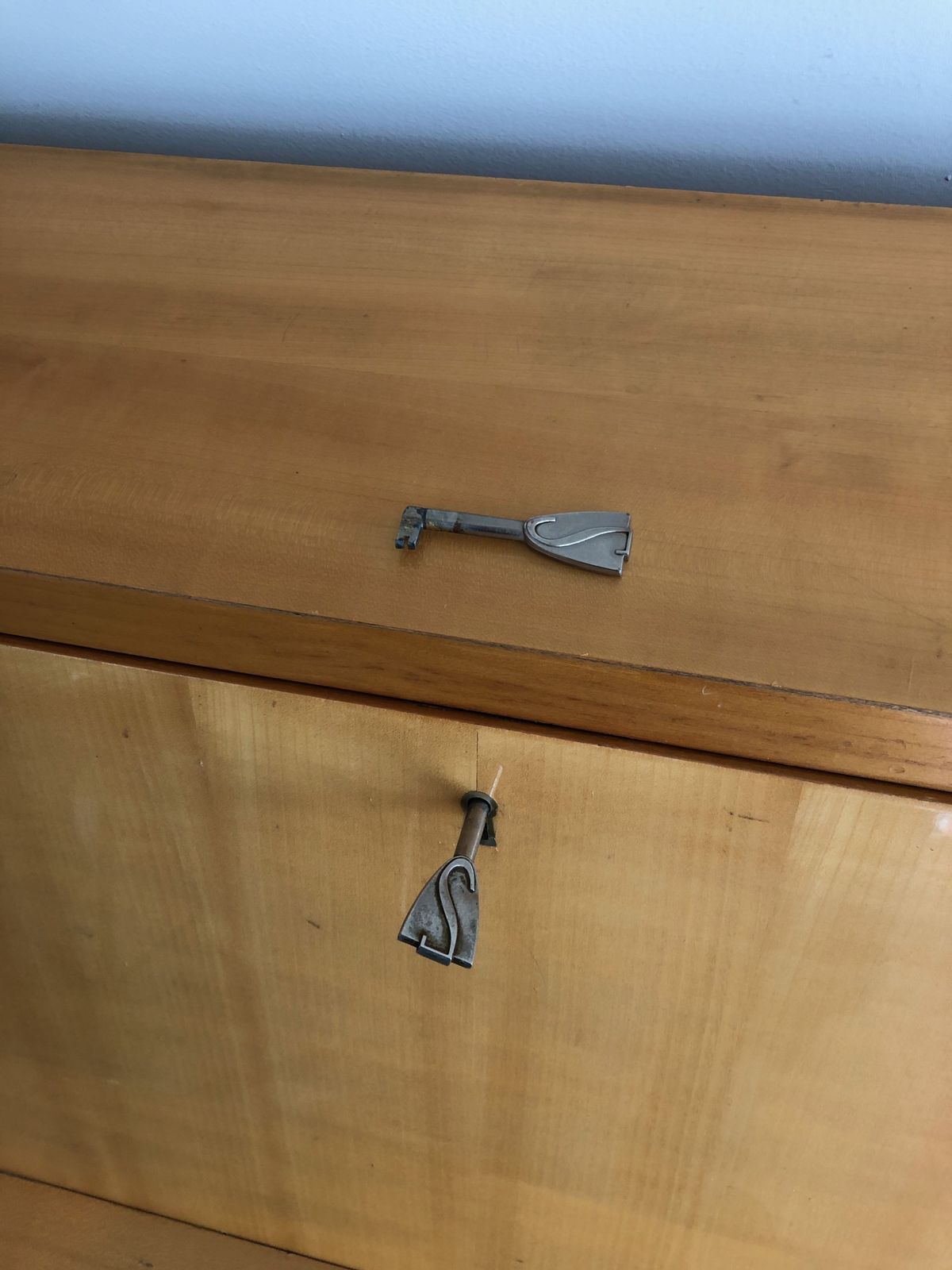 Secretary With Flap In Sycamore. French Work. Around 1970 photo buy
