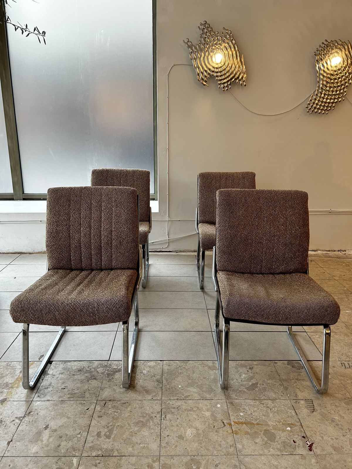 A Rare Set Of Four Original Gordon Russel Rosewood And Chrome Chairs photo buy