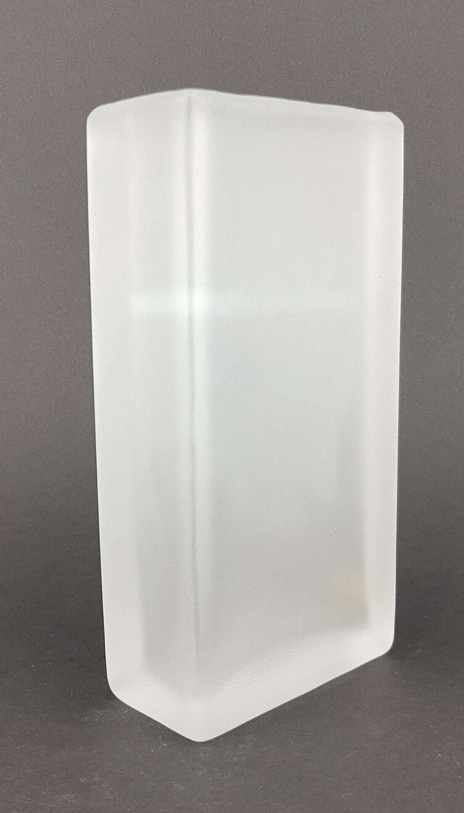Vintage Peill Und Putzler Rectangular Frosted Glass Vase West Germany 1960s 1970s photo for sale