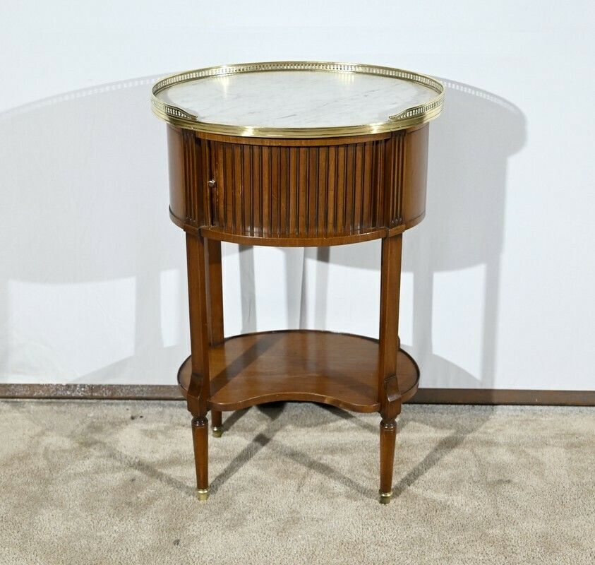 Small Mahogany Drum Table, Louis XVI Style – Early 20th Century