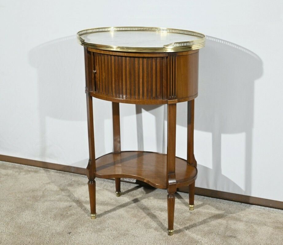 Small Mahogany Drum Table, Louis XVI Style – Early 20th Century photo for sale