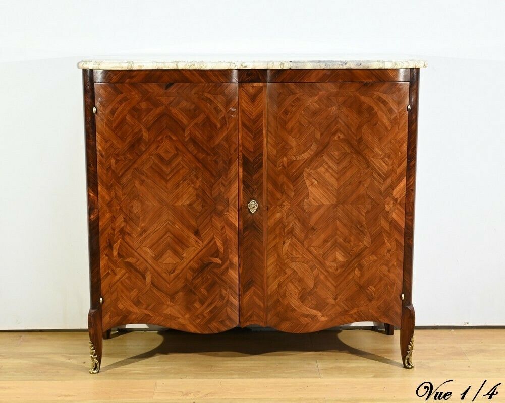 Buffet With Support Height In Rosewood And Rosewood, Louis XV Style   Early 20th Century photo for sale