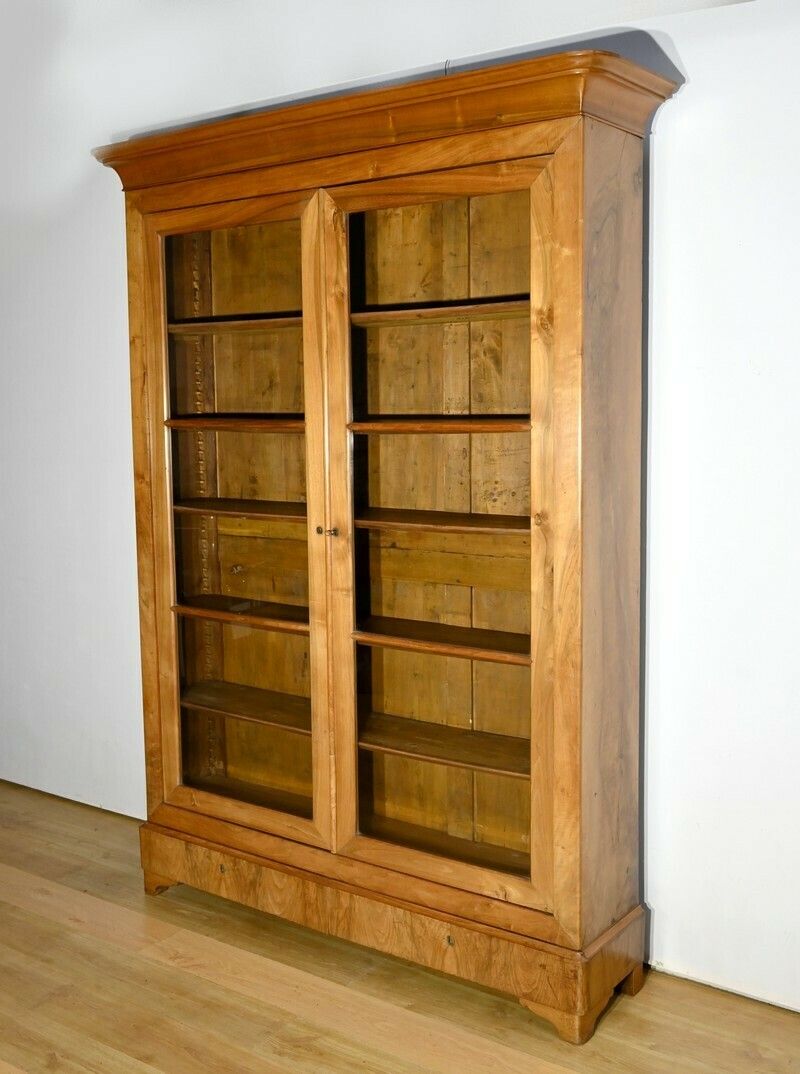 Important Property Library In Walnut, Restoration Period – Early 19th Century photo Furniture