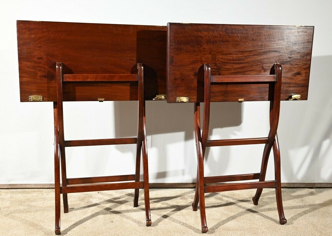 Pair Of Mahogany Games Tables, Stamped Hj Linton – 1920 photo 3928.95161287