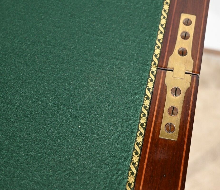 photo for sale Pair Of Mahogany Games Tables, Stamped Hj Linton – 1920