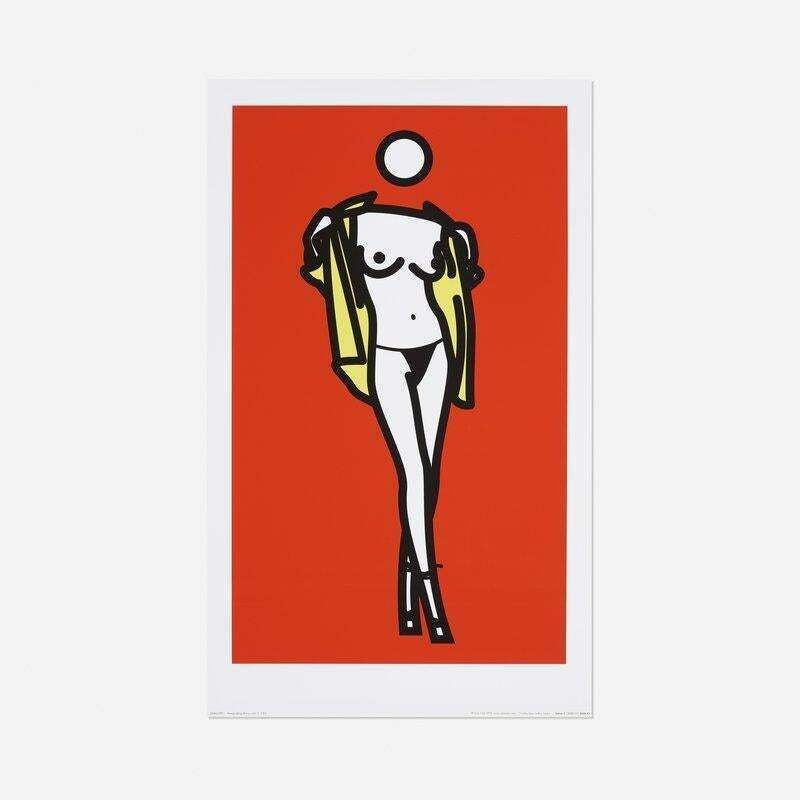 Julian Opie Woman Taking Off Man's Shirt By Julian Opie 2003 photo furniture