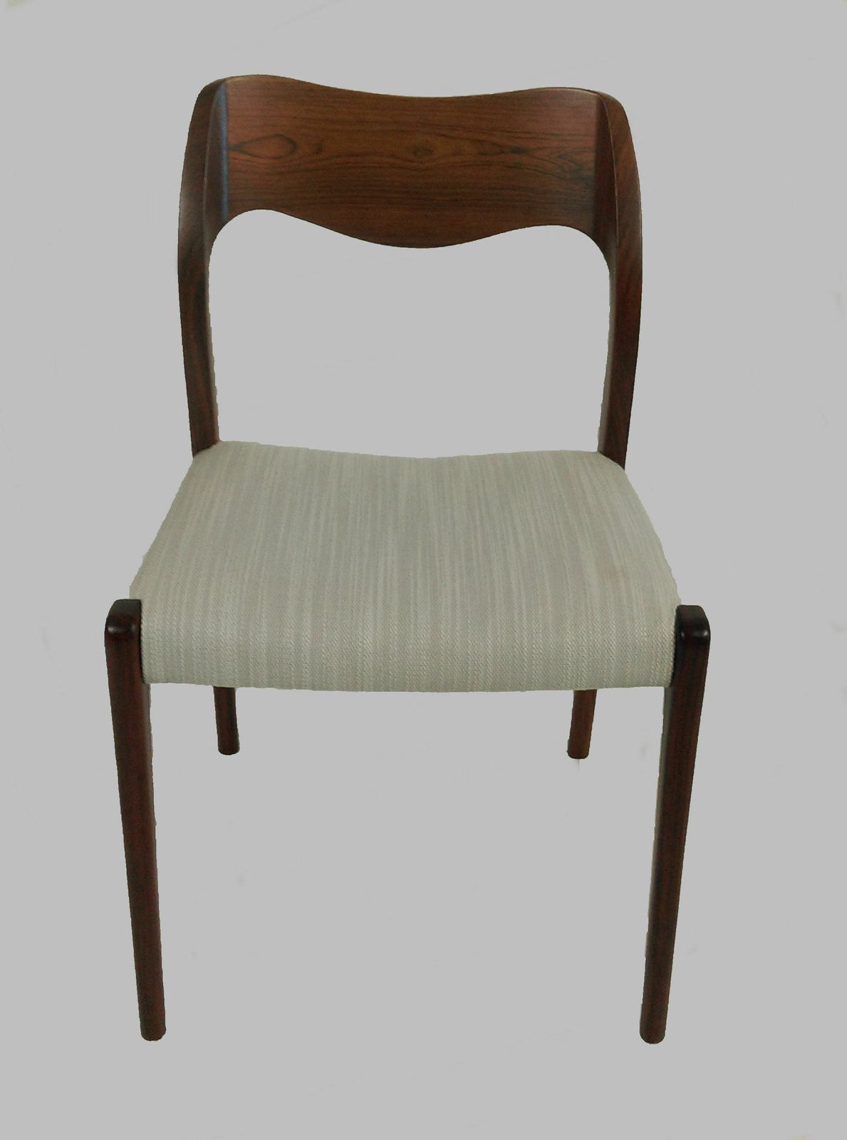 Niels Otto Møller Six Fully Restored Rosewood Dining Chairs   Custom Upholstery photo furniture